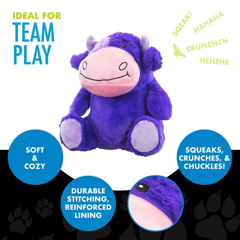 Hero Chuckles, Plush Squeaky Dog Toy, Durable Stuffed Animal with 3 in 1 Squeaker - Image 4